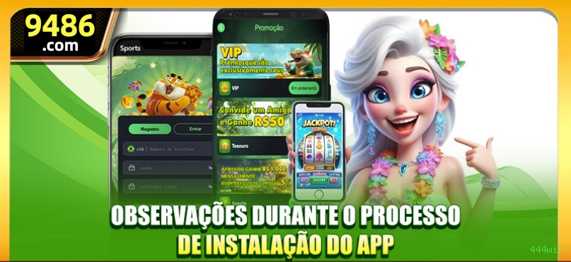 Login rápido no app 444win